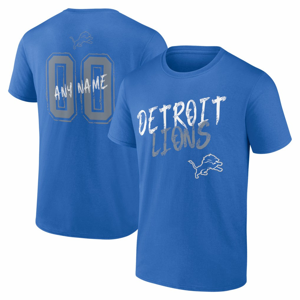 NFL Detroit Lions Hustle Personalized Name & Number T-Shirt