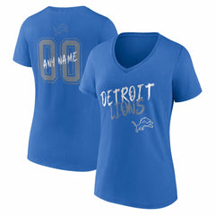 NFL Detroit Lions Women's Hustle Personalized Name & Number V-Neck T-Shirt