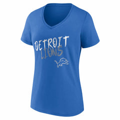 NFL Detroit Lions Women's Hustle Personalized Name & Number V-Neck T-Shirt