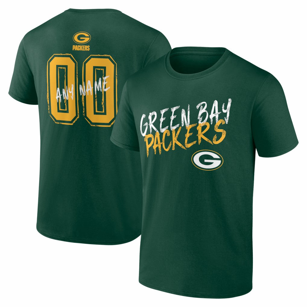 NFL Green Bay Packers Hustle Personalized Name & Number T-Shirt