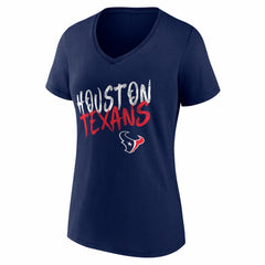 NFL Houston Texans Women's Hustle Personalized Name & Number V-Neck T-Shirt