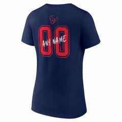 NFL Houston Texans Women's Hustle Personalized Name & Number V-Neck T-Shirt