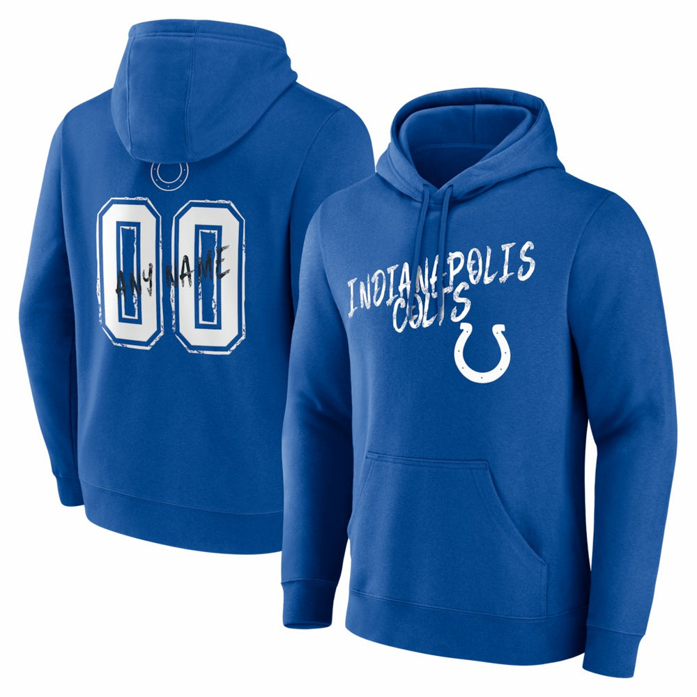 NFL Indianapolis Colts Hustle Personalized Name & Number Hoodie