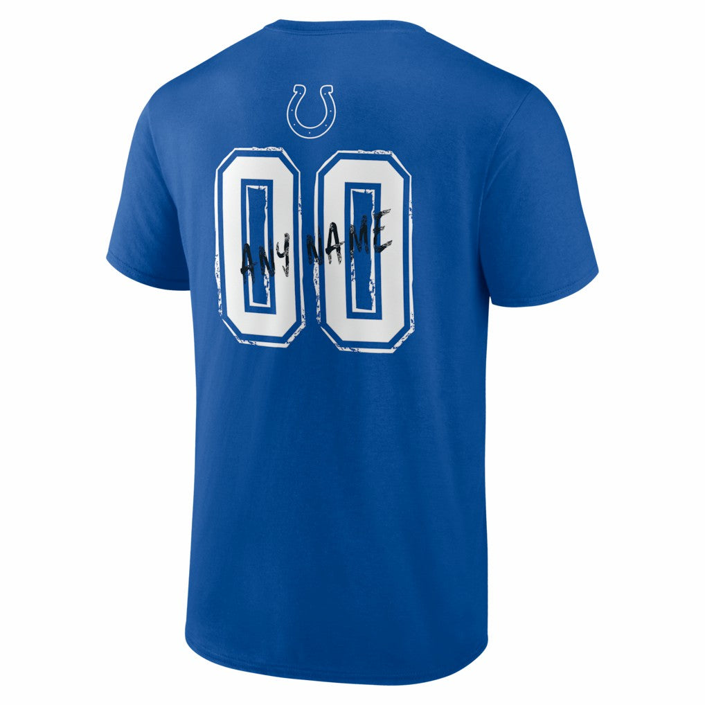 NFL Indianapolis Colts Hustle Personalized Name & Number T-Shirt