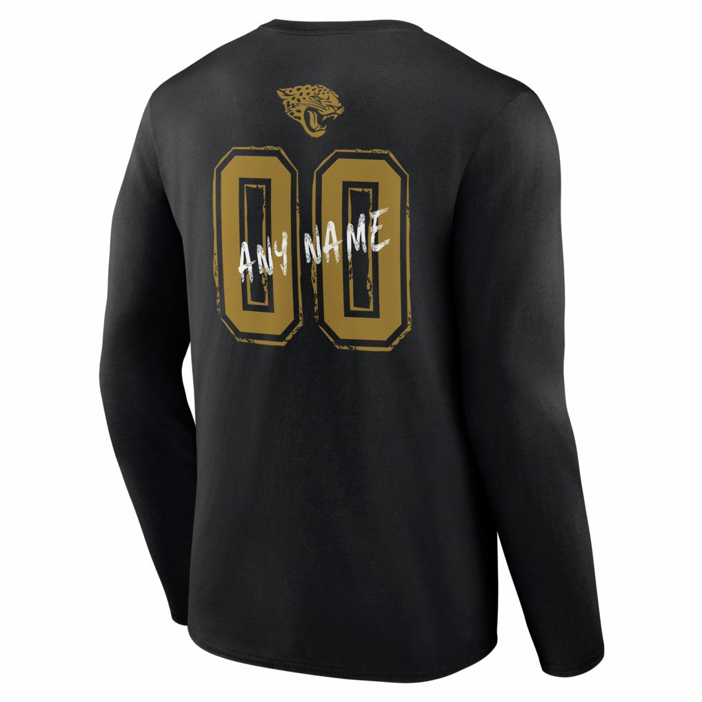 NFL Jacksonville Jaguars Hustle Personalized Name & Number Long Sleeve T-Shirt