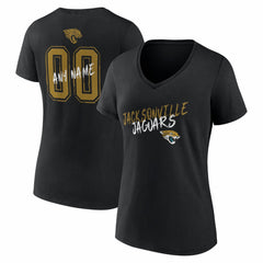 NFL Jacksonville Jaguars Women's Hustle Personalized Name & Number V-Neck T-Shirt