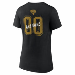 NFL Jacksonville Jaguars Women's Hustle Personalized Name & Number V-Neck T-Shirt