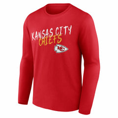 NFL Kansas City Chiefs Hustle Personalized Name & Number Long Sleeve T-Shirt