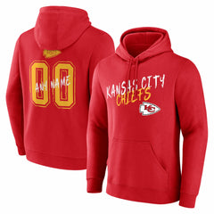 NFL Kansas City Chiefs Hustle Personalized Name & Number Hoodie