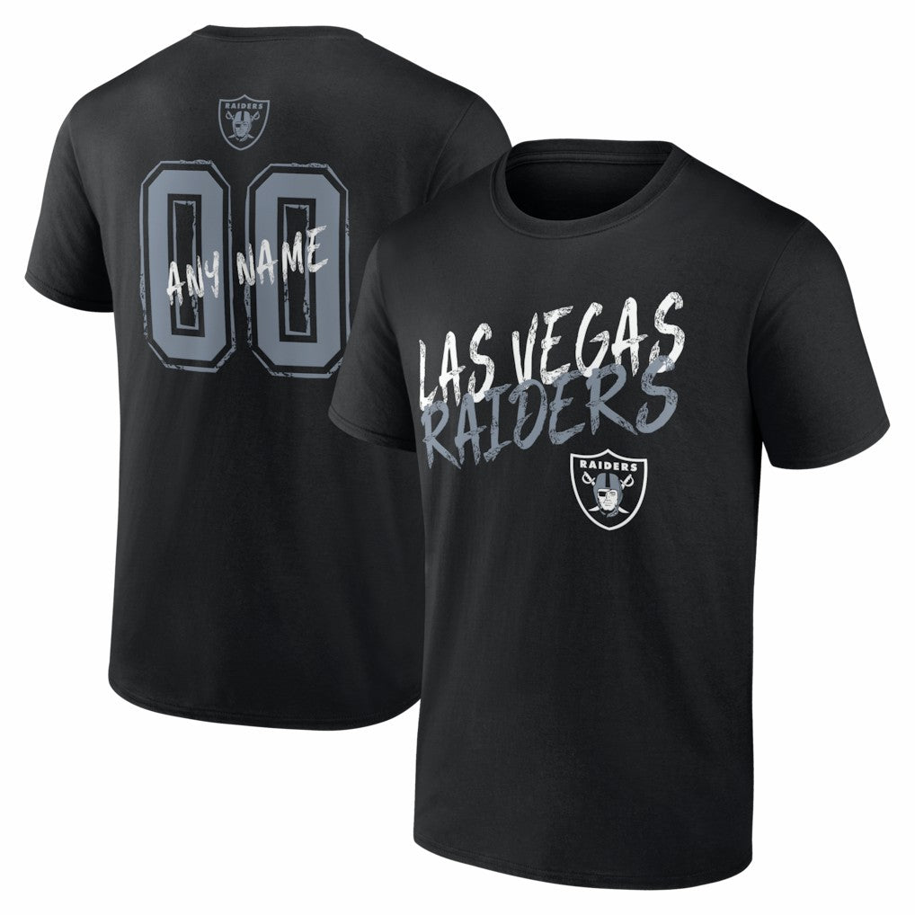 NFL Las Vegas Raiders Hustle Personalized Name & Number T-Shirt