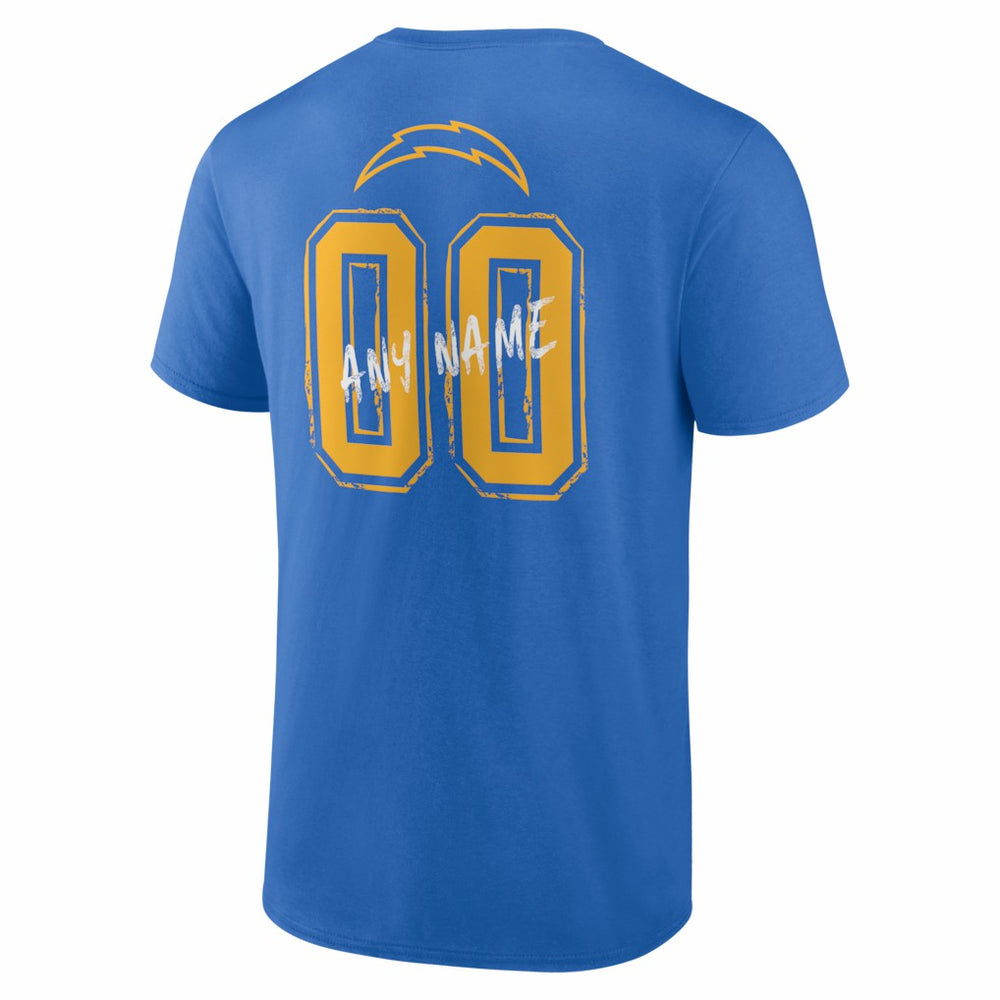 NFL Los Angeles Chargers Hustle Personalized Name & Number T-Shirt