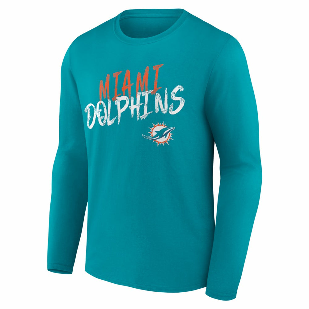 NFL Miami Dolphins Hustle Personalized Name & Number Long Sleeve T-Shirt