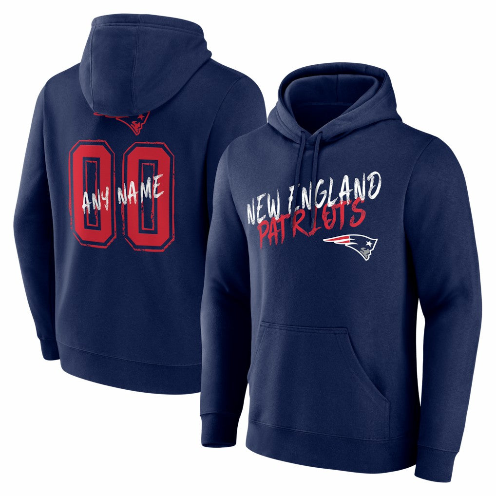 NFL New England Patriots Hustle Personalized Name & Number Hoodie