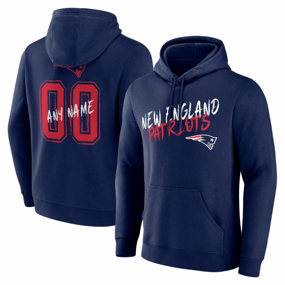 NFL New England Patriots Hustle Personalized Name & Number Hoodie