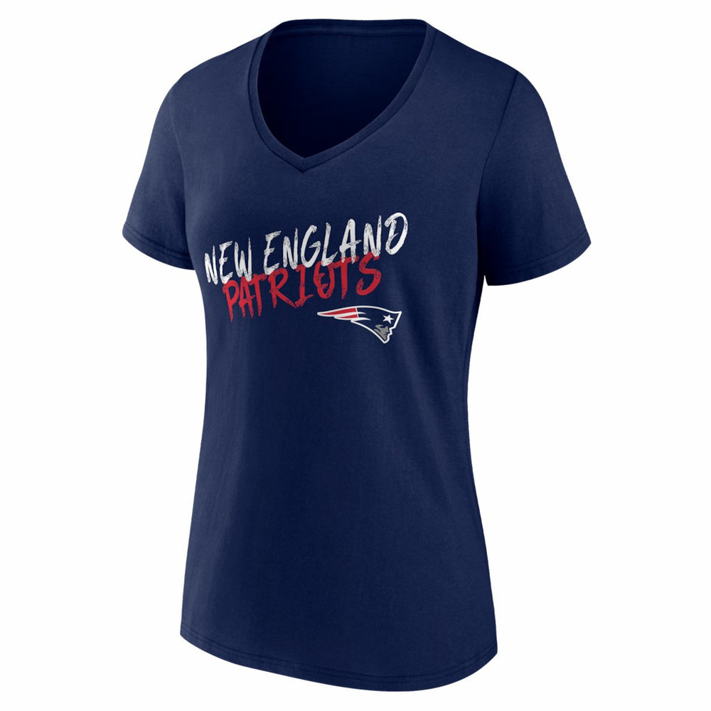 NFL New England Patriots Women's Hustle Personalized Name & Number V-Neck T-Shirt