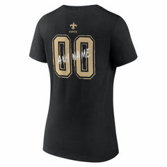 NFL New Orleans Saints Women's Hustle Personalized Name & Number V-Neck T-Shirt