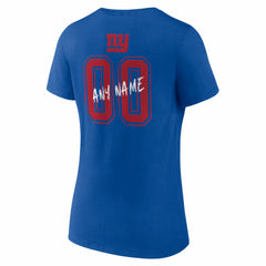 NFL New York Giants Women's Hustle Personalized Name & Number V-Neck T-Shirt