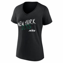 NFL New York Jets Women's Hustle Personalized Name & Number V-Neck T-Shirt