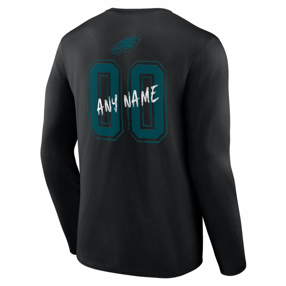 NFL Philadelphia Eagles Hustle Personalized Name & Number Long Sleeve T-Shirt