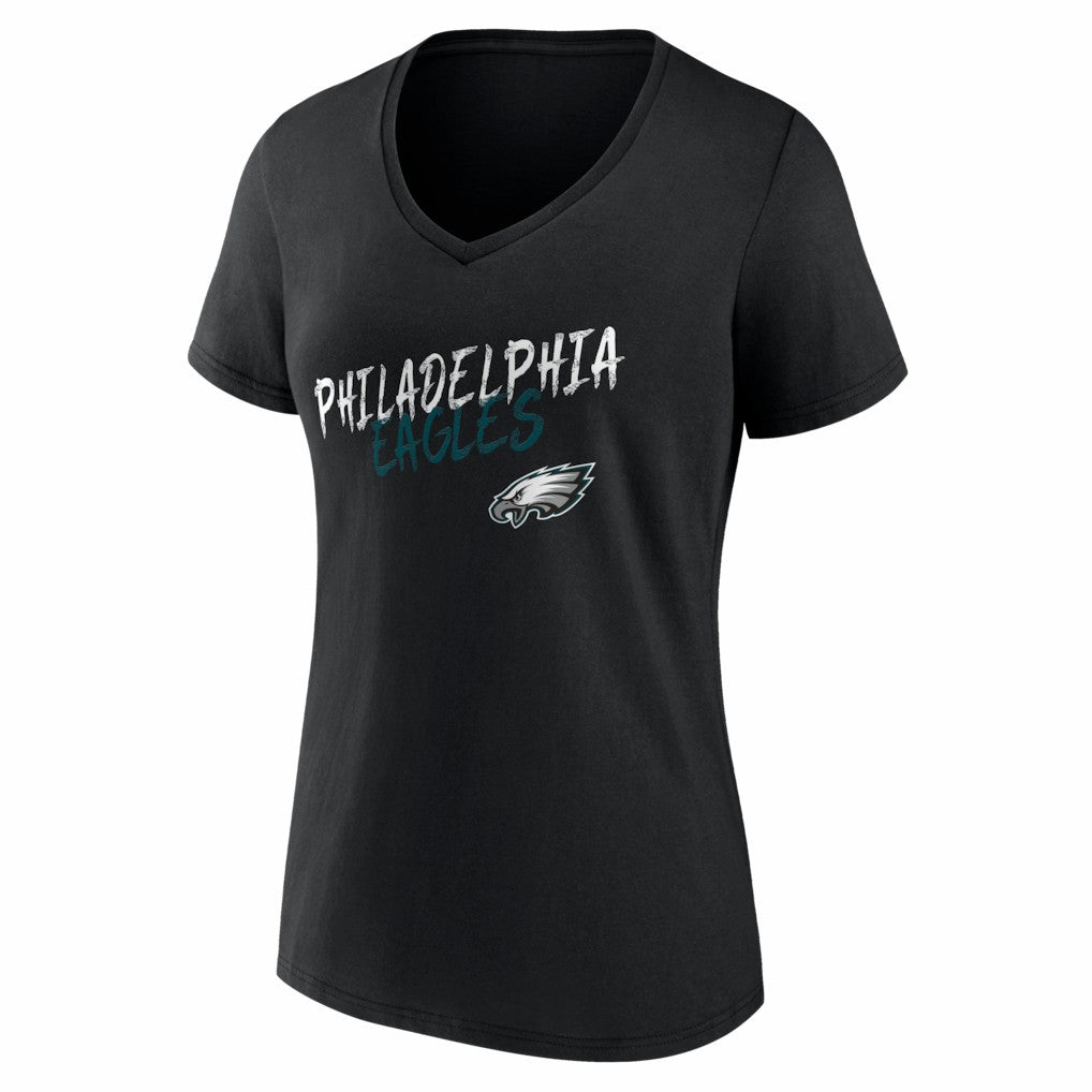 NFL Philadelphia Eagles Women's Hustle Personalized Name & Number V-Neck T-Shirt