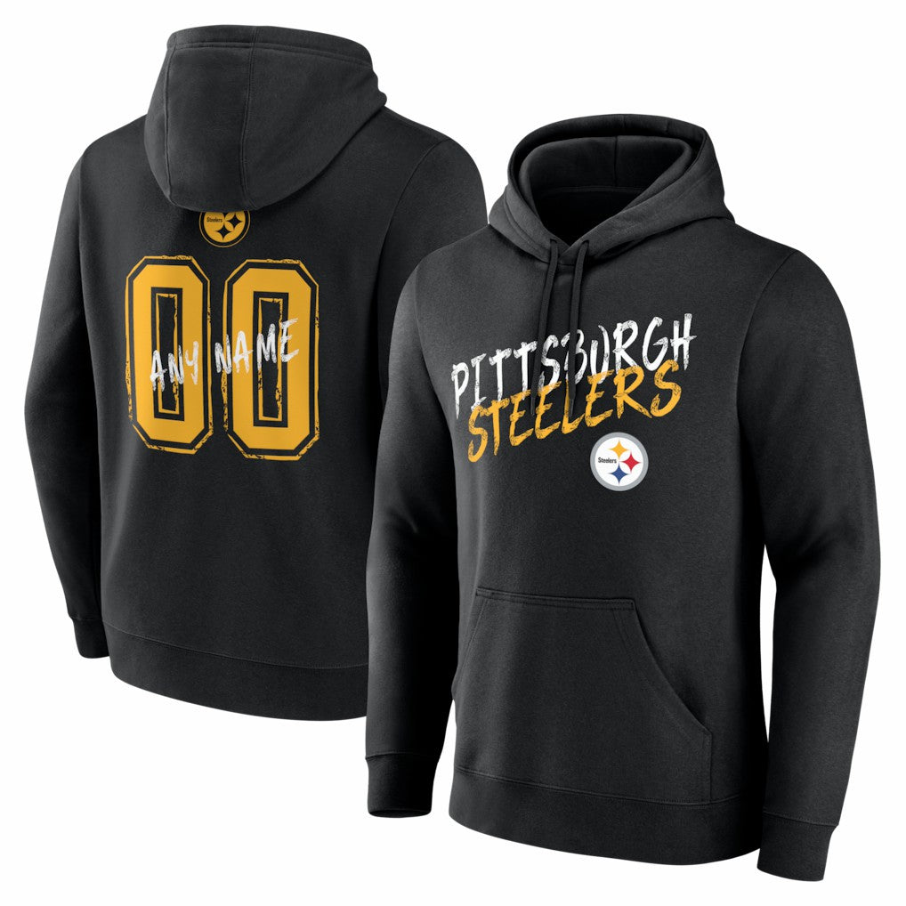 NFL Pittsburgh Steelers Hustle Personalized Name & Number Hoodie
