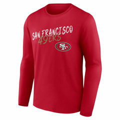 NFL San Francisco 49ers Hustle Personalized Name & Number Long Sleeve T-Shirt
