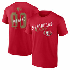 NFL San Francisco 49ers Hustle Personalized Name & Number T-Shirt