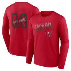 NFL Tampa Bay Buccaneers Hustle Personalized Name & Number Long Sleeve T-Shirt