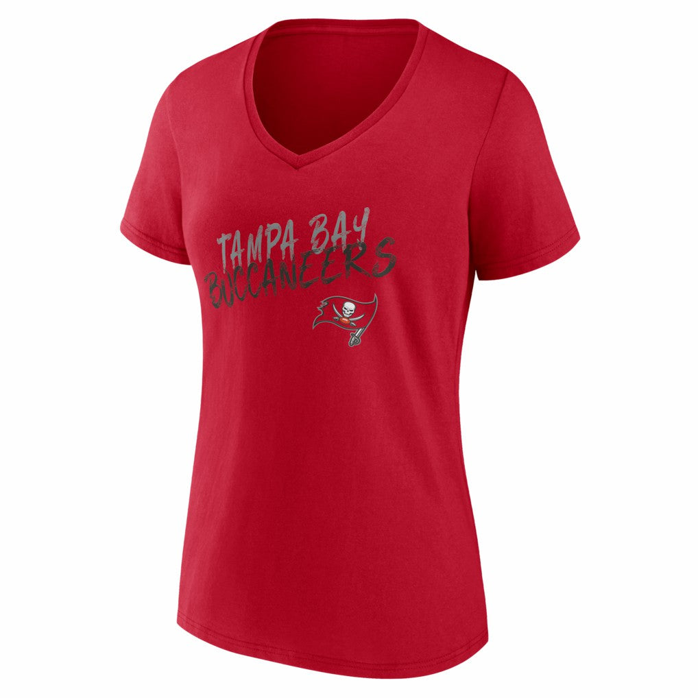 NFL Tampa Bay Buccaneers Women's Hustle Personalized Name & Number V-Neck T-Shirt