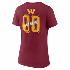NFL Washington Commanders Women's Hustle Personalized Name & Number V-Neck T-Shirt