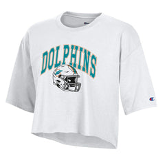 NFL Miami Dolphins Women's Boyfriend Cropped T-Shirt