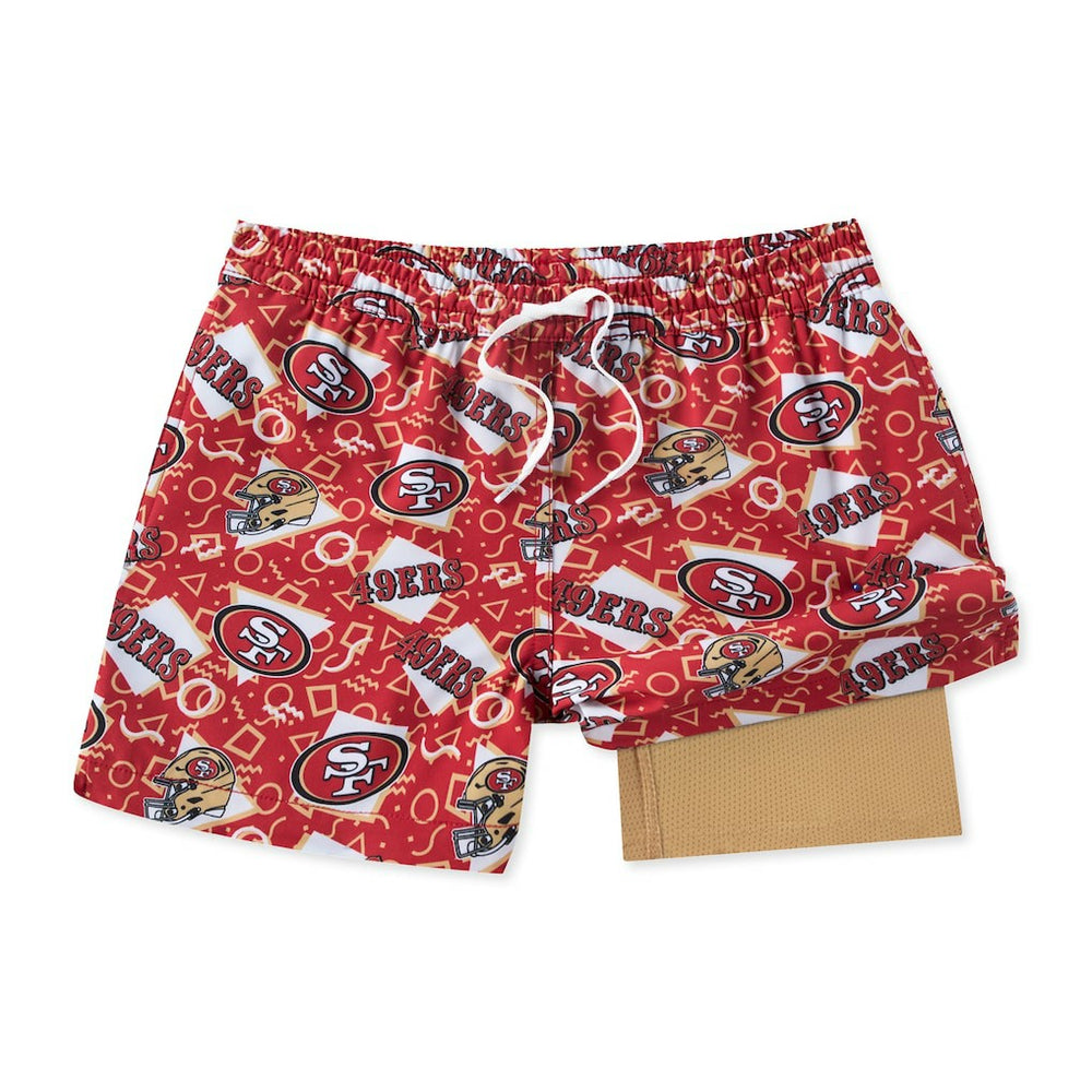 NFL San Francisco 49ers Chubbies Game Day Fit Classic Lined Swim Trunks