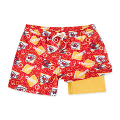 NFL Kansas City Chiefs Chubbies Game Day Fit Classic Lined Swim Trunks