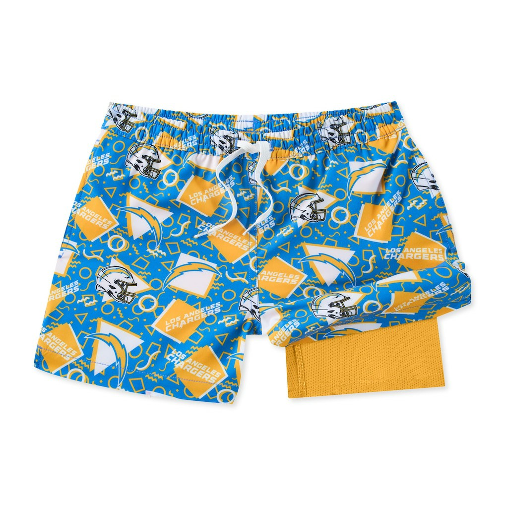 NFL Los Angeles Chargers Chubbies Game Day Fit Classic Lined Swim Trunks