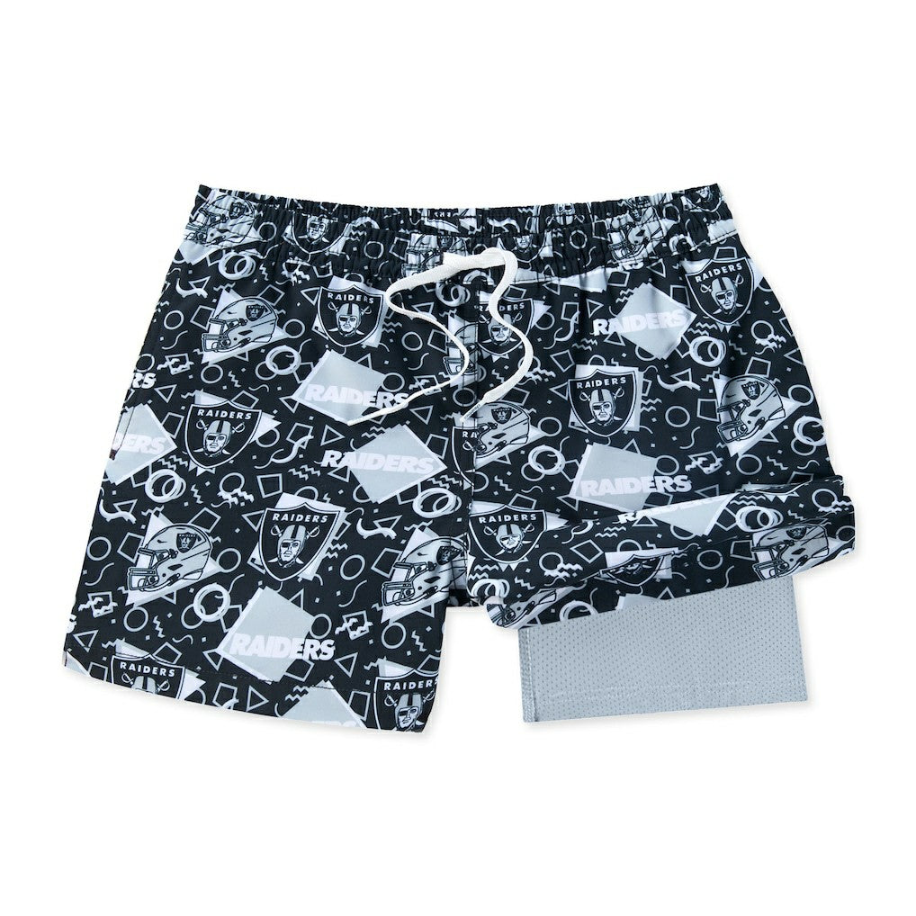 NFL Las Vegas Raiders Chubbies Game Day Fit Classic Lined Swim Trunks