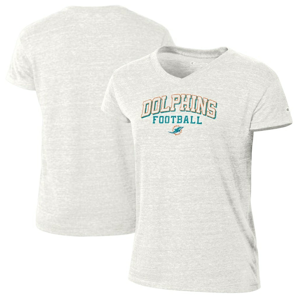 NFL Miami Dolphins Women's Triumph Tri-Blend V-Neck T-Shirt