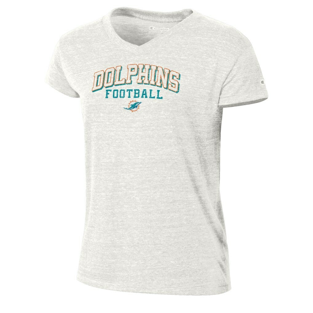 NFL Miami Dolphins Women's Triumph Tri-Blend V-Neck T-Shirt