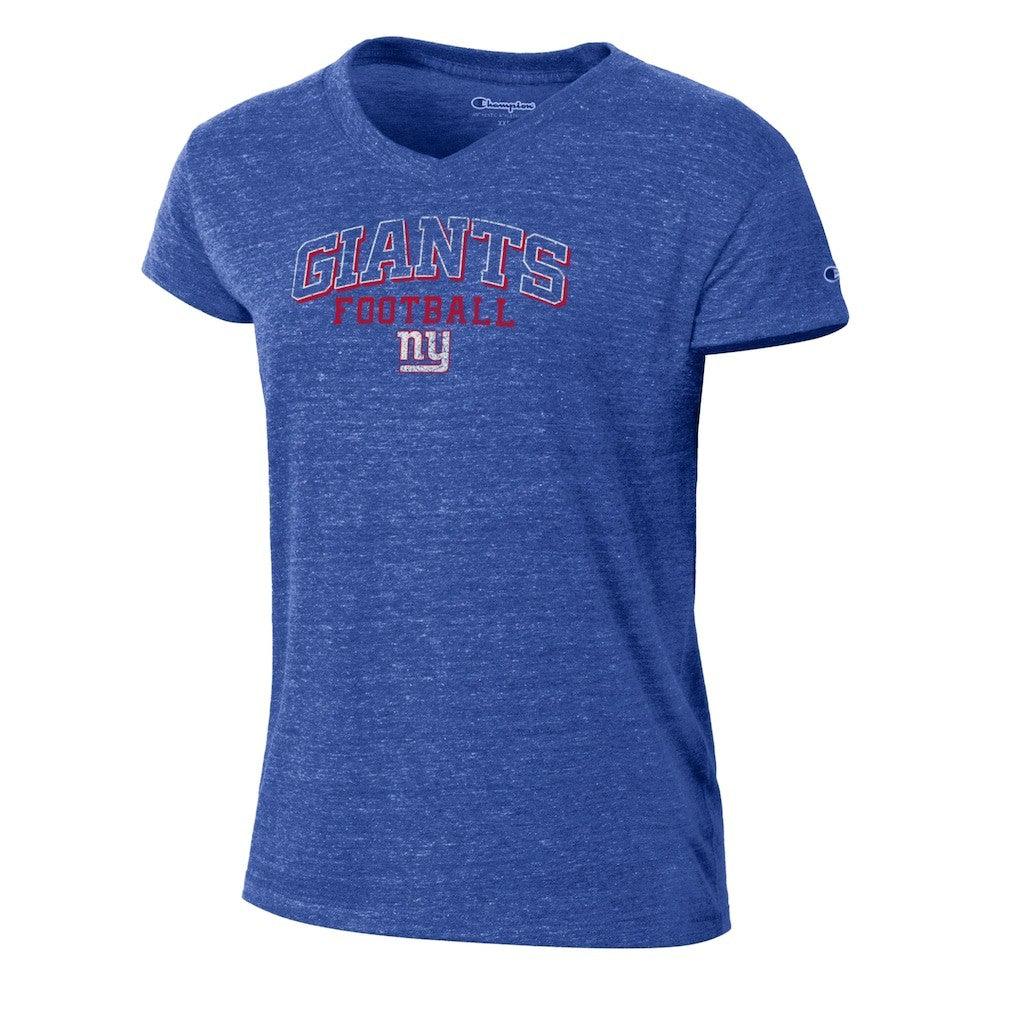 NFL New York Giants Women's Triumph Tri-Blend V-Neck T-Shirt