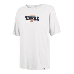 Detroit Tigers Women's Bow & Banner Sadie T-Shirt - Sand | 47 brand