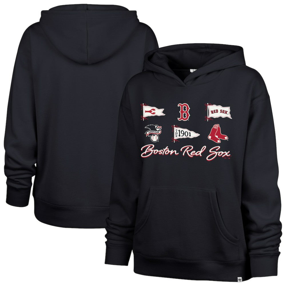 Boston Red Sox Women's Bow & Banners Naomi Hoodie - Navy | 47 brand