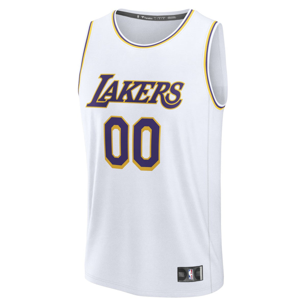 Los Angeles Lakers Fast Break Custom Replica Jersey - Association Edition - White | Fanatics online
