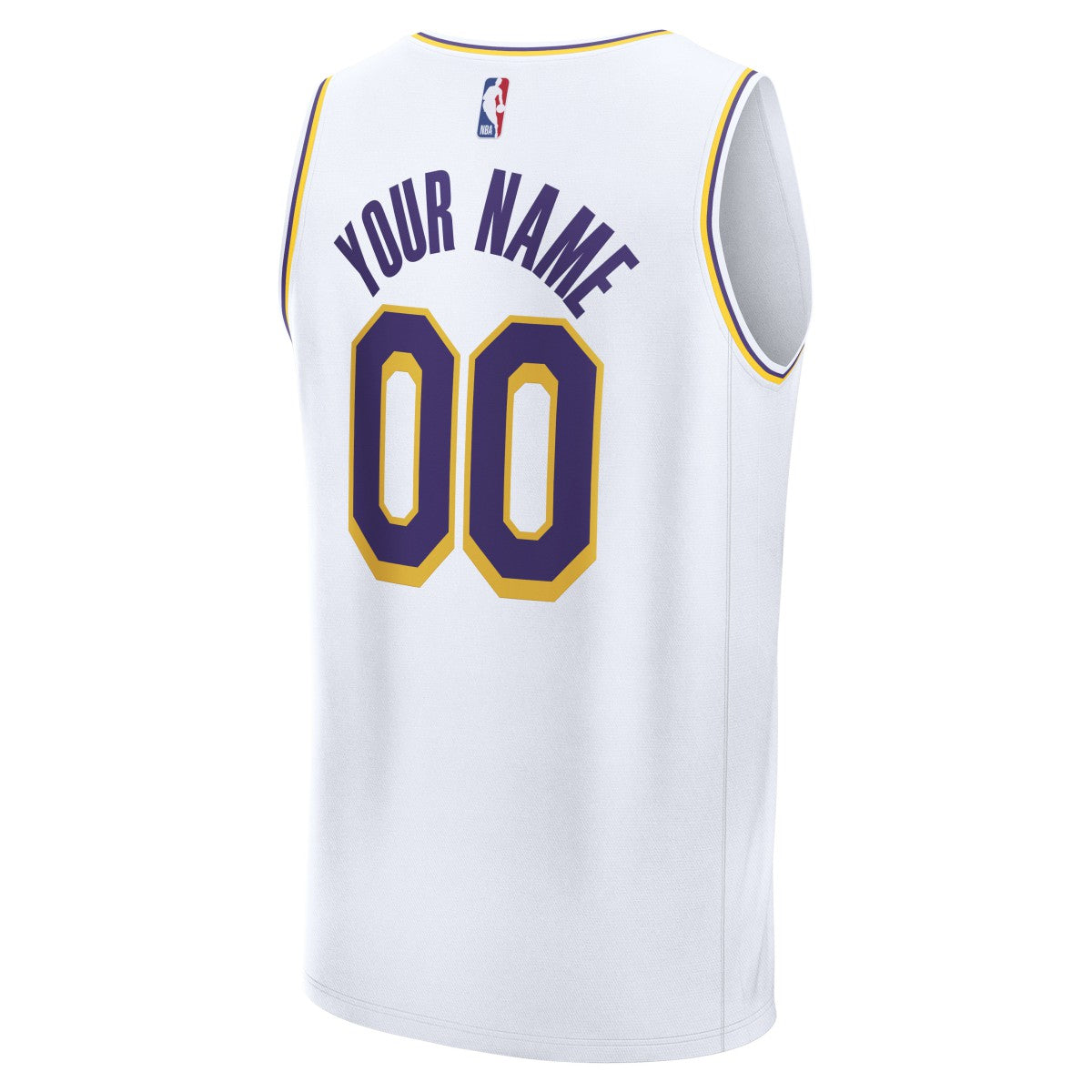 Los Angeles Lakers Fast Break Custom Replica Jersey - Association Edition - White | Fanatics online