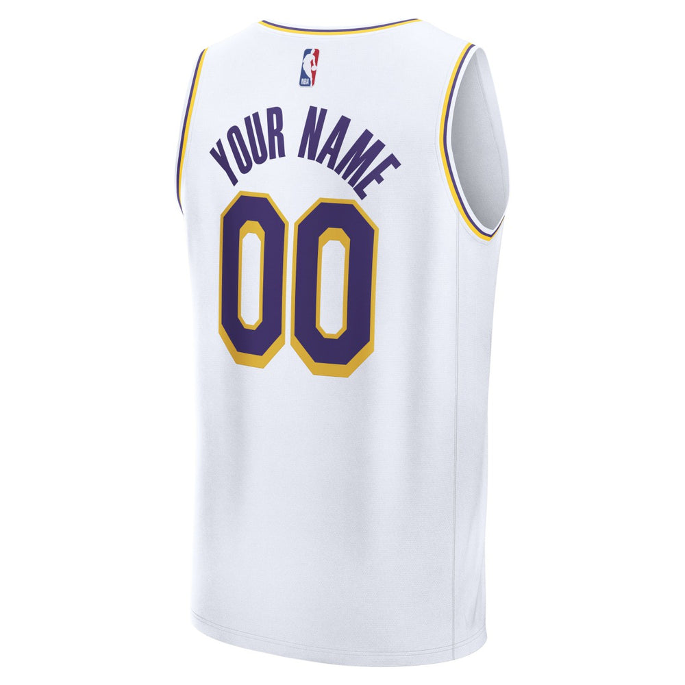 Los Angeles Lakers Fast Break Custom Replica Jersey - Association Edition - White | Fanatics online