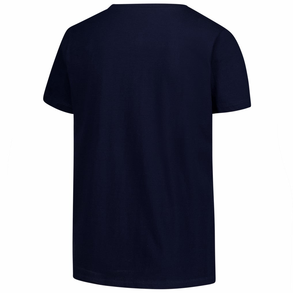 NFL New England Patriots Women's Plus Size Arch Over Logo V-Neck T-Shirt