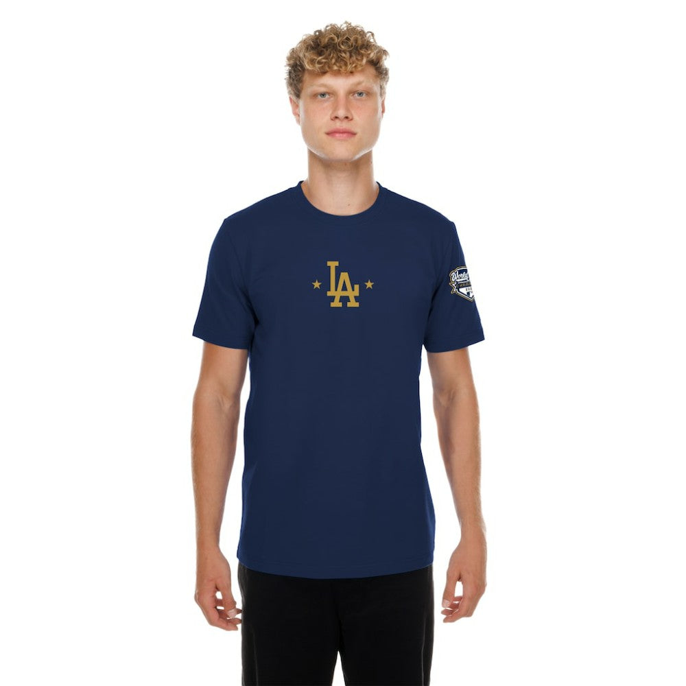 Los Angeles Dodgers 2026 Gold Collection Logo & Patch T-Shirt - Navy | New Era