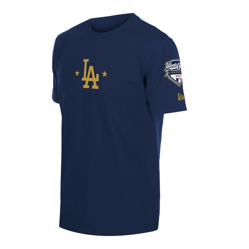 Los Angeles Dodgers 2026 Gold Collection Logo & Patch T-Shirt - Navy | New Era