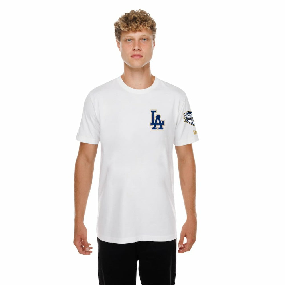 Los Angeles Dodgers 2026 Gold Collection Logo & Patch T-Shirt - White | New Era