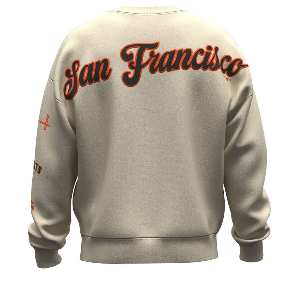 San Francisco Giants Unisex Spirit Jersey Fleece Crewneck Pennant Sweatshirt - Tan