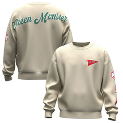 Boston Red Sox Unisex Spirit Jersey Fleece Crewneck Pennant Sweatshirt - Tan