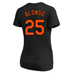 Pete Alonso Baltimore Orioles Profile Women's Plus Size Name & Number V-Neck T-Shirt - Black